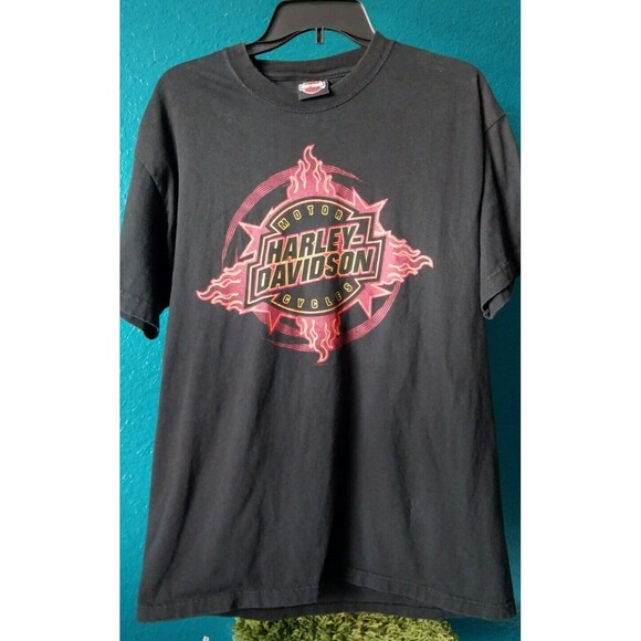 Harley Davidson Motorcycle Myrtle Beach Shirt Size L Black Live Free Ride Free - Picture 3 of 10